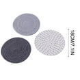 thumbnail image 3 of Apmemiss Clearance Potholders Set Trivets Set Cotton Thread Weave Hot Pot Holders Set Hot Pads, Hot Mats, Stylish Coasters, Spoon Rest for Bakingand Cooking, Diameter 7 Inches Set of 3, 3 of 5