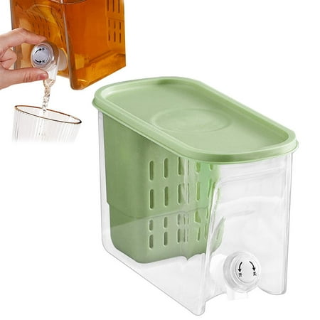 

Ksruee Drink Dispensers for Parties Large Capacity Cold Kettle with Spigot Refrigerator Water Lemonade Bucket Juice Container regular