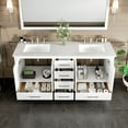 thumbnail image 4 of Eviva Aberdeen 72"W x 22"D White Double Sink Bathroom Vanity with White Carrara Quartz Vanity Top and Rectangular Undermount Sinks, 4 of 8