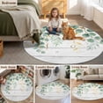 thumbnail image 5 of Sage Green Eucalyptus Round Area Rug 3.3Ft Washable Circle Rugs for Dining Room Table, Country Leaves Pastoral Plants Wooden Non-Slip Carpet Floor Mats Indoor Outdoor Carpet Runner Home Decor, 5 of 8