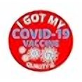 thumbnail image 2 of 0.5" I Got My COVID-19 Vaccine, Stickers (Red, 100/roll), 2 of 4