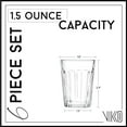 thumbnail image 2 of Vikko 1.5 Oz Madelina Shot Glasses Set 6-Pc Drinkware Glass Set for Alcohol & Espresso, 2 of 2