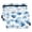 Abstract Blue Maple Leaves, variant on 2 Pack Flip Folders with Clear PVC Window Binder Pouches 3-Ring Binder Organizer for Office & Home Yellow and White Chrysanthemum