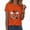 Orange, variant on TOWED22 Halloween Bow Pumpkin Shirt for Women Spooky Season Graphic T Shirt Fall Halloween Short Sleeve Tee Tops(Purple,3XL)
