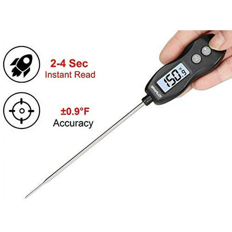 Meat Thermometer for Grill,Cooking and BBQ.Waterproof Instant Read Food  Thermometer with Backlight,Calibration and Power Display.Digital Food Probe  for Candy,Oil,Liquid.(Black-Silver) - Coupon Codes, Promo Codes, Daily  Deals, Save Money Today