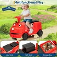 thumbnail image 2 of Eastvita 12V 2-Seater Trackless Ride-On Train, Licensed by CHUGGINGTON, Under Seat Storage, Light, Blue, 2 of 7