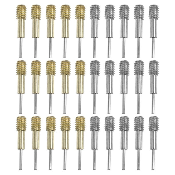 GAXIRE Kit universal de extracción de correas de reloj, 30 piezas, aguja de acero, pasador duradero para reparación (15 piezas doradas y plateadas cada una)