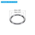 thumbnail image 2 of Uxcell 19mm Metal O Rings, 30 Pack 304 Stainless Steel Round Rings for Hardware Bags, 2 of 6