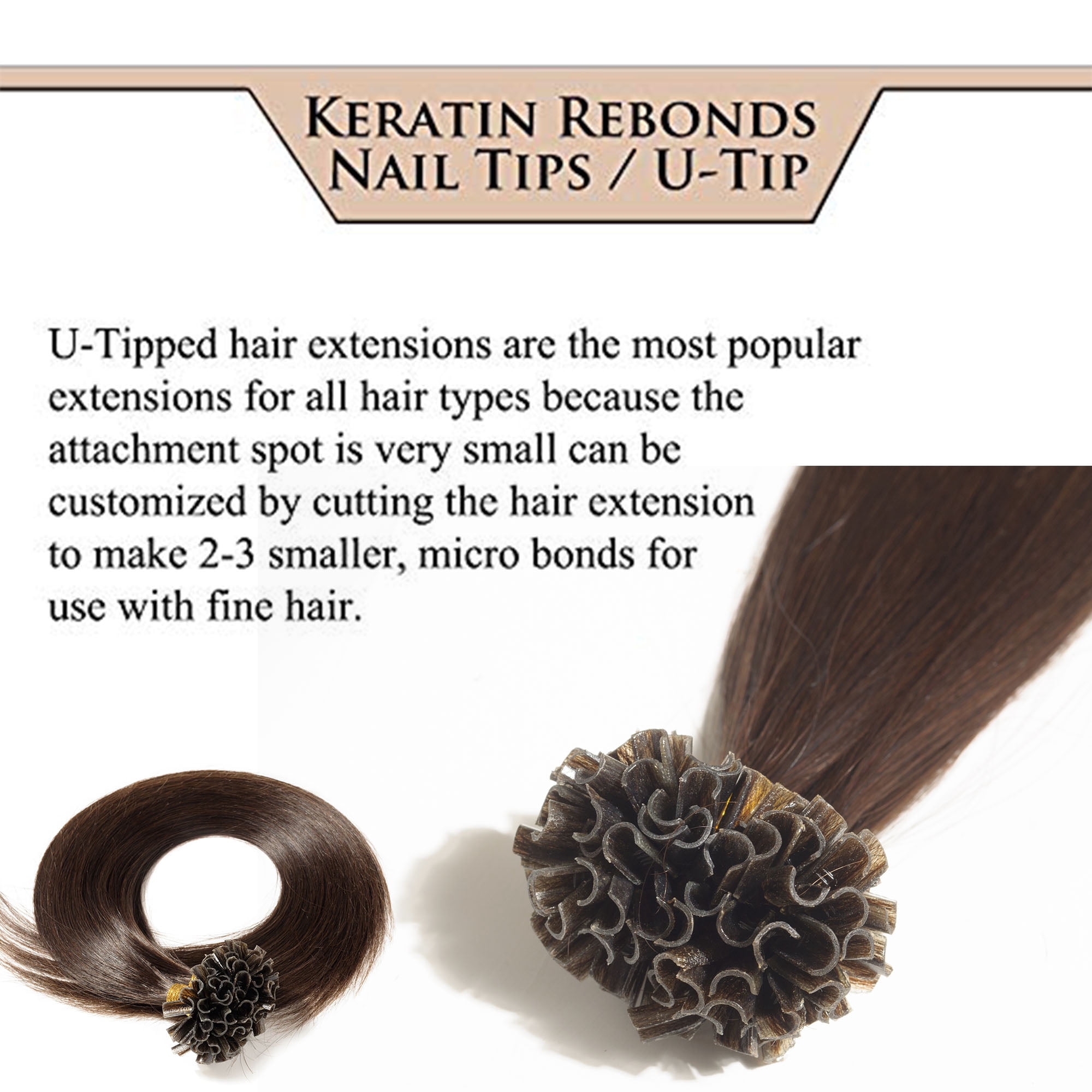 S Noilite 200 Strands Pre Bonded Human Hair Extensions U Tip Nail