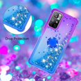 thumbnail image 5 of Clear Case for Xiaomi Redmi Note 11 4G with Ring Kickstand, Bling Gradient Quicksand Glitter Flowing Liquid Floating Case Cover for Xiaomi Redmi Note 11 4G/Note 11S JB Purple Navy, 5 of 14
