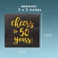 thumbnail image 3 of PRIME - 50 Pack Cheers To 50 Years Napkins For 50Th Birthday, 3-Ply, 5 X 5 In, 3 of 6