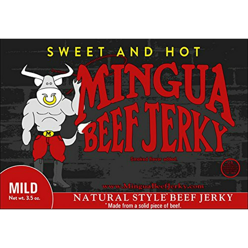 Mingua Sweet and Hot Beef Jerky 3.5oz (Pack of 4)