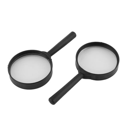 Plastic Handheld Magnifying Glass Jewelry Loupe Magnifier Black Clear ...