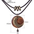 thumbnail image 5 of COOSTUFF Colliers Pendentifs en Bois Marron pour Femmes, 5 of 5