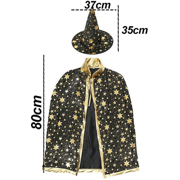 Disfraz De Mago Para Niño - Capa Y Sombrero, Para Halloween, Carnaval O Cosplay