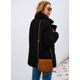 thumbnail image 3 of BAMAIA Manteau Caban Décontracté pour Femmes en Polaire Fausse Fourrure Bouton Chaud Automne Hiver Veste avec Poches, 3 of 8