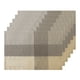 thumbnail image 1 of Juego de 6 manteles individuales REGALWOVEN lavables de color degradado oscuro, set de manteles duraderos en gris y blanco 18x12 pulgadas, 1 of 6