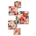 thumbnail image 3 of Designart "Whispering Tropics" Floral Wall Art Set Of 5 - Pink Tropical Wall Living Room Decor Set, 3 of 6