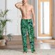 thumbnail image 2 of Balery Monstera Leaves Pantalones de pijama para hombre, pijama ultraligero, pantalón de descanso-Medium, 2 of 6