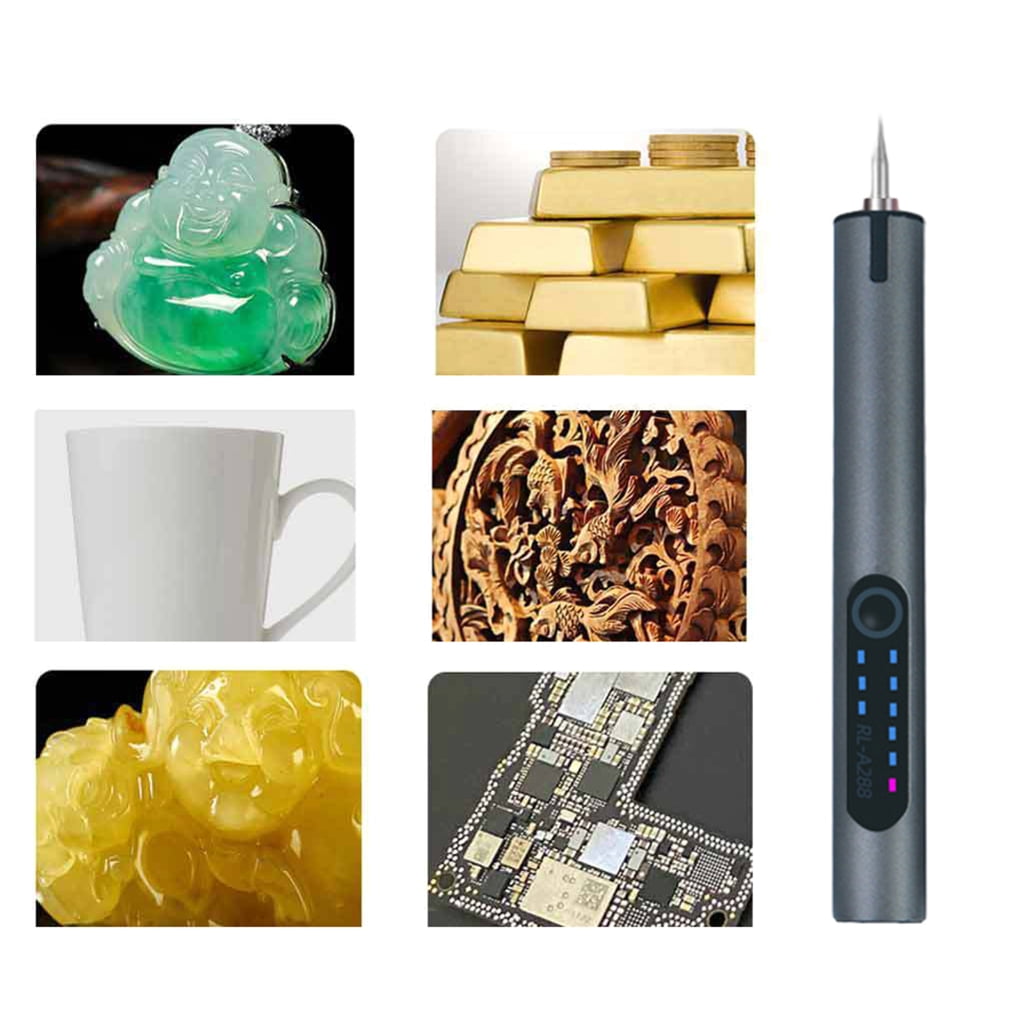 MOMOJIA 3.7V Cordless Electric Engraving Pen Rechargable Grinding Pen Engraver Mutiple Speed USB C Charging Rotary Tool