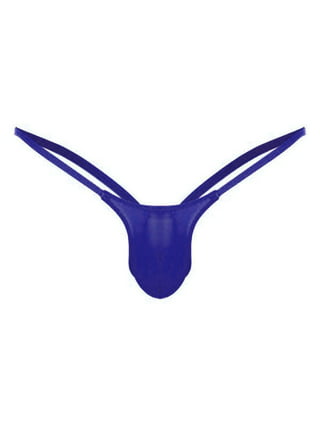 Men's Pouch Front, G-String thong - shown in Royal Blue Metallic