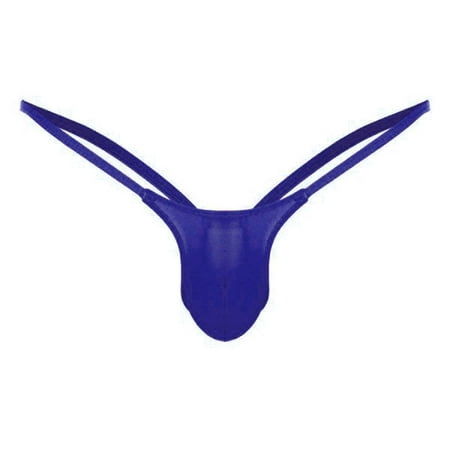 

TANGNADE Open Back Mens Underpants Low Waist Briefs G-string Thong Underwear Dark blue + 4XL
