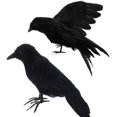thumbnail image 1 of Juego de 2 cuervos negros ZHAOCHENG decoraciones de pájaros realistas accesorios de Halloween, 1 of 5