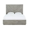 thumbnail image 2 of Alliso Full Size Bed, Tall Panel Headboard, Herringbone Style, Gray Acacia, 2 of 5