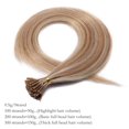 thumbnail image 4 of Benehair 100% Real Remy Human Hair Extensions Pre Bonded I Tip Hair Stict Tip Keratin Micro Ring Thick 50g Woman Highlight Blonde 200s, 4 of 11