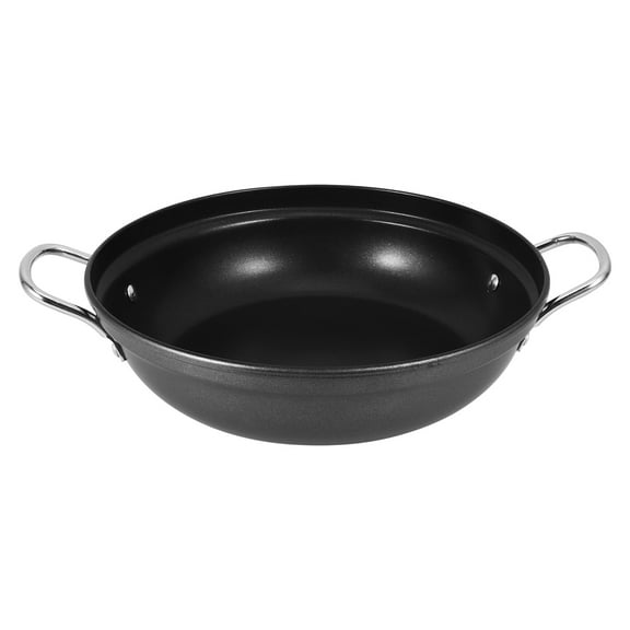 Large Capacity Shallow Soup Hot Pot Cooking Pans Hand-Pulled Noodle High for Iron