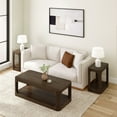 thumbnail image 5 of Plank+Beam Solid Wood Forma Coffee Table, 54" Modern Coffee Table with Storage Shelf, Walnut, 5 of 9