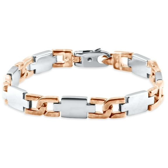 Pompeii Men's Link 14k Gold (89gram) or Platinum (143gram) 9.5mm Bracelet 8.5" (,)