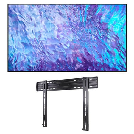 Samsung QN75Q80CAFXZA 75" 4K QLED Direct Full Array with Dolby Smart TV with a Sanus LL11-B1 Super Slim Fixed-Position Wall Mount for 40" - 85" TVs (2023)