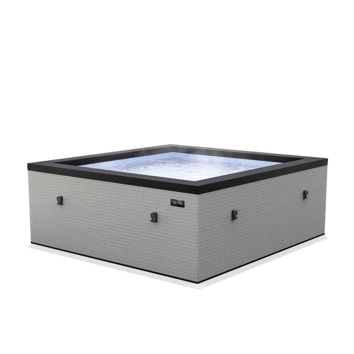 Wave Garda Rigid Eco 6 Person Foam Spa Graphite Gray