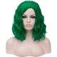 thumbnail image 1 of Humano Cabello Pelucas para Mujeres Dama 16" Verde Rizado Peluca con Peluca Gorra Esponjoso Rizado Ondulado, 1 of 6