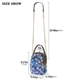 thumbnail image 2 of FORMRS Crossbody Bag for Women Quilted Travel Shoulder Cell Phone Purse with Chain Strap Handbag, Blue Daisy, 2 of 7