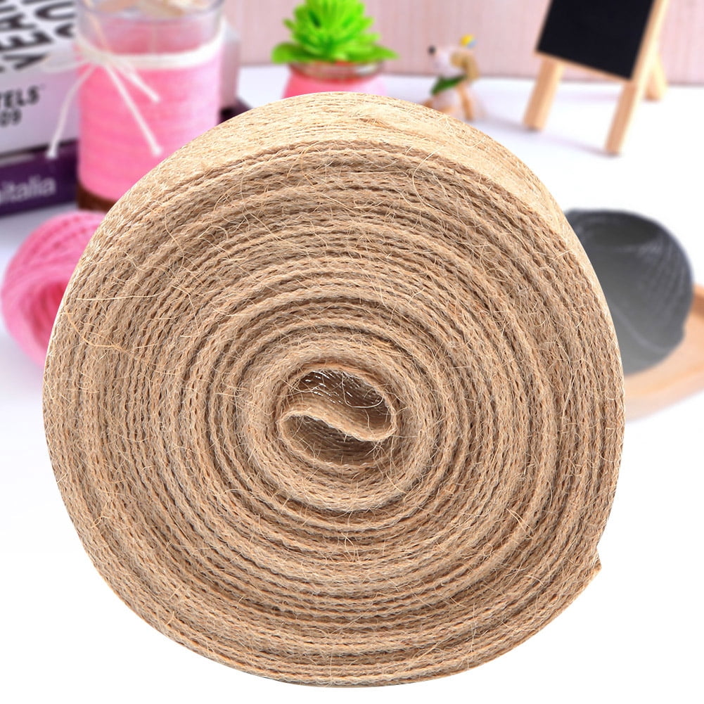 Lot 3 Rouleaux Ruban Jute Vintage 10m - Ruban Cadeau Toile Naturelle Mariage Bouquet Artisanat