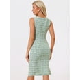 thumbnail image 3 of DARING DIVA Women's Summer Sleeveless Elegant Plaid Bodycon Dresses XL Green, 3 of 6