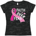 thumbnail image 3 of Inktastic Breast Cancer Awareness Faith over Fear Women's T-Shirt, 3 of 5