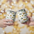thumbnail image 2 of 12oz Stemless Wine Tumblers Cartoon Tractors Hats White Pattern Vacuum Insulated Stainless Steel Travel Tumbler Cups Mug with Lid and Straw for Champaign,Cocktail,Beer with Cleaning Brush, 2 of 5