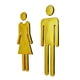 thumbnail image 1 of Hotel Shopping Mall adhesivo HOMBRES MUJERES señal de puerta de baño baño baño WC señal de puerta pegatina placa de puerta 2 piezas Jumpingount JJ22856-01, 1 of 6