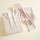 thumbnail image 1 of Conjuntos de ropa interior térmica para mujer, otoño e invierno: camiseta térmica de manga larga suave y cálida con cuello redondo, de poliéster., 1 of 9