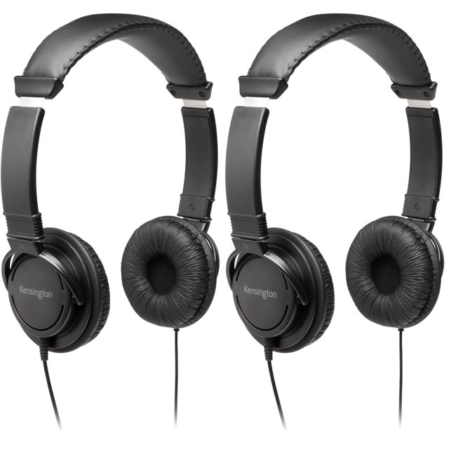 Audífonos Kensington K97602WW Hi-Fi con Cable Negro Paquete de 2