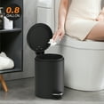 thumbnail image 6 of Innovaze 3.2 and 0.8 Gallon Trash Can Combo, Round Step On Office and Bathroom Trash Can, Black, 6 of 8