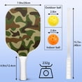 thumbnail image 4 of Pickleball Paddles Set Of 2, Fiberglass Surface, Camouflage Print, 4 Balls & Bag, 4 of 5