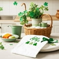 thumbnail image 3 of St. Patrick''s Day Kitchen Towel 18"x26" Green Clover Gnome Luck Shamrock Dish Towels Spring Home Kitchen Decor Hand Towels Set of 2, 3 of 6