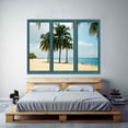 thumbnail image 2 of IDEA4WALL Wall Murals for Bedroom Fake Window Beach Blue Window Removable Wallpaper Peel and Stick Wall Stickers - 36x48 inches, 2 of 4