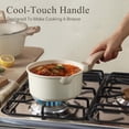 thumbnail image 5 of Carote 6-Piece Nonstick Saucepan Set with Lid, 1.5QT & 3QT Cooking Pots, Induction Compatible, White, 5 of 8