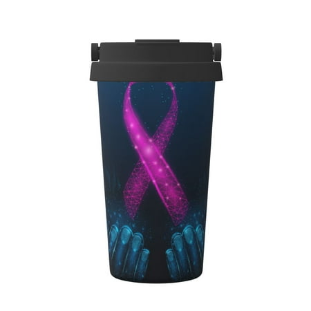 

Junzan Two Human Hands are Holds Ribbon Awareness for Stainless Steel Vacuum Insulated Tumbler - Reusable Insulated Cold Brew Iced Coffee Cup Thermos -Gifts for Women Men Him Her