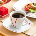 thumbnail image 6 of MALACASA, Series Felisa, 30-Piece Porcelain Dinner Set, Red Stripes Ivory White Dinneware Set, Service for 6, 6 of 8